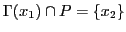 $ \Gamma(x_1) \cap P = \{ x_2 \}$